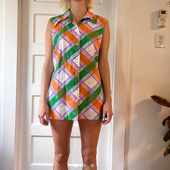 Vintage mini shirt dress - Picture 2 of 3